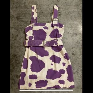 Jaded London Lilac Cow Print Dress UK6/US2
